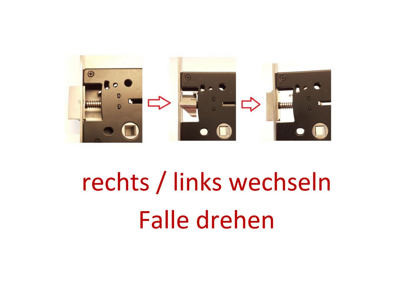 ROG-Gardenline Einsteckschloss SET: EINSTECKSCHLOSS FÜR GARTENTÜR - EDELSTAHL TÜRSCHILD + 3 SCHLÜSSEL, Dornmaß 45 mm, rechts / links wechselbar, witterungsbestä – Bild 5 von 5