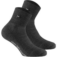 ROHNER Rohner Advanced Socks Unisex Quarter Trekking Socken 2er Pack - Fibre Light Quarter, Größe 42-44 in Grau