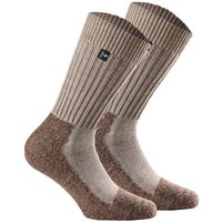 ROHNER Rohner Advanced Socks Unisex Trekking-Socken, 2er Pack - Original, Schurwoll-Mix, Größe 42-44 in Beige