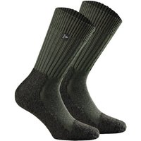 ROHNER Rohner Advanced Socks Unisex Trekking-Socken, 2er Pack - Original, Schurwoll-Mix, Größe 44-46 in Grün