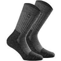 ROHNER Rohner Advanced Socks Unisex Trekking-Socken, 2er Pack - Original, Schurwoll-Mix, Größe 44-46 in Grau