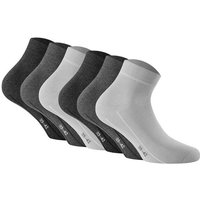 ROHNER Rohner Basic Unisex Quarter Socken, 6er Pack - Sneaker Plus, Baumwolle, Größe 43-46 in Grau