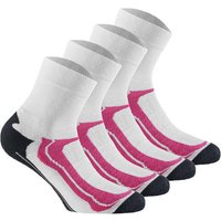 ROHNER Rohner Basic Unisex Quarter-Socken, 4er Pack - Quarter Sport, Baumwoll-Mix, Größe 35-38 in Weiß