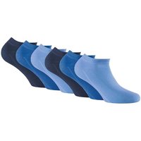 ROHNER Rohner Basic Unisex Sneaker Socken, 6er Pack - Invisible Sneakers, Größe 39-42 (5.5-8 UK) in Blau