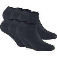 ROHNER Rohner Basic Unisex Sneaker Socken, 6er Pack - Bambus, Größe 35-38 in Schwarz