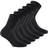 ROHNER Rohner Basic Unisex Socken, 6er Pack - Soft Touch, Kurzsocken, Viskose-Mix, Größe 35-38 in Schwarz
