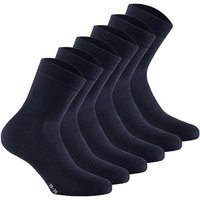 ROHNER Rohner Basic Unisex Socken, 6er Pack - Soft Touch, Kurzsocken, Viskose-Mix, Größe 39-42 in Blau