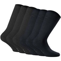 ROHNER Rohner Basic Unisex Socken, 6er Pack - Cotton II, Kurzsocken, Basic, einfarbig, Größe 35-38 (2.5-5 UK) in Schwarz
