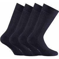 ROHNER Rohner Basic Unisex Socken, 4er Pack - Bambus, Kurzsocken, Größe 47-50 in Schwarz