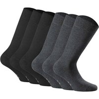 ROHNER Rohner Basic Unisex Socken, 6er Pack - Cotton II, Kurzsocken, Basic, einfarbig, Größe 35-38 (2.5-5 UK) in Schwarz