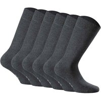 ROHNER Rohner Basic Unisex Socken, 6er Pack - Cotton II, Kurzsocken, Basic, einfarbig, Größe 43-46 (8.5-11 UK) in Grau