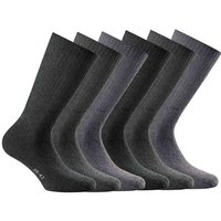 ROHNER Rohner Basic Unisex Sport Socken, 6er Pack - Basic Sport, einfarbig, Größe 43-46 in Grau