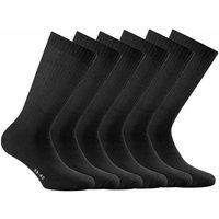 ROHNER Rohner Basic Unisex Sport Socken, 6er Pack - Basic Sport, einfarbig, Größe 35-38 in Schwarz