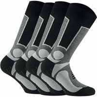 ROHNER Rohner Basic Unisex Trekking Socken, 4er Pack - Basic Outdoor Socks, Sportsocken, Größe 39-42 in Grau