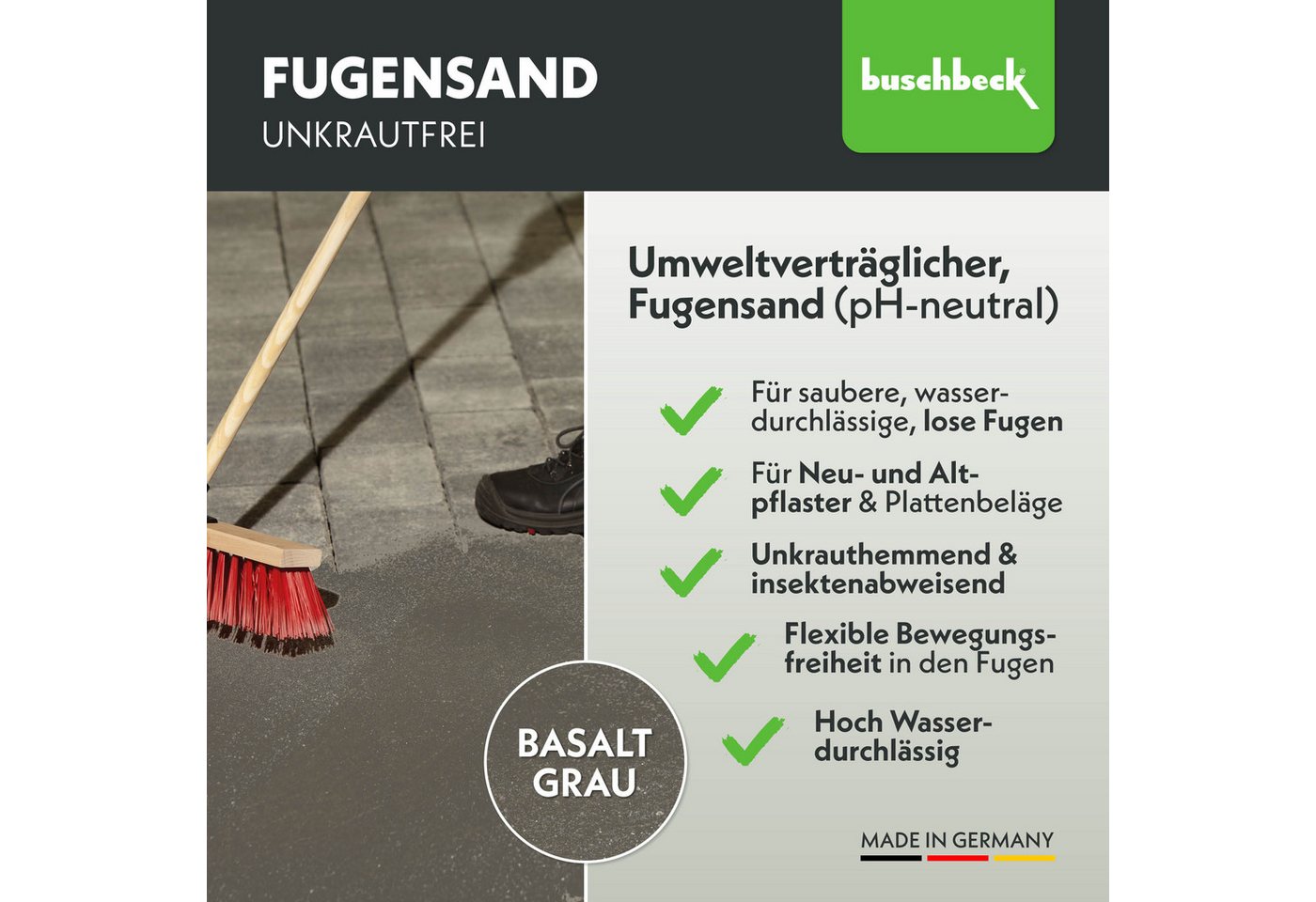 Rohrschneider Fugensand Fugensand, unkrauthemmender Sand, Pflasterfuge – Bild 4 von 5