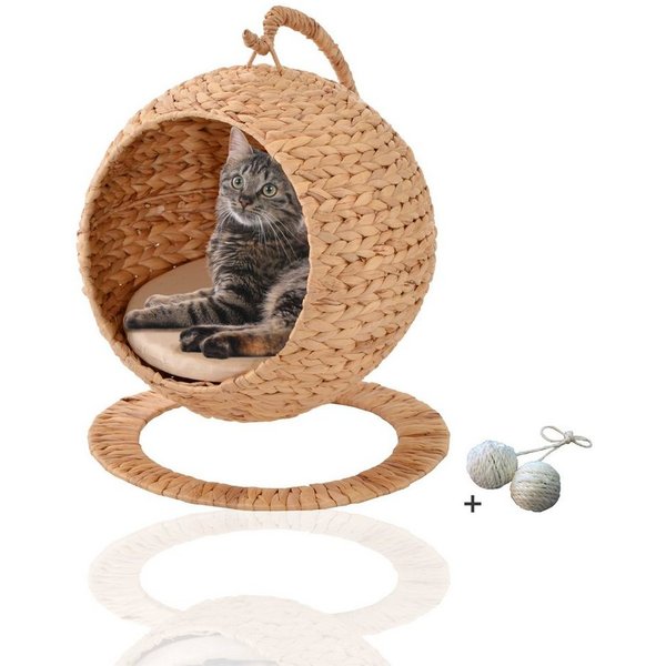 Rohrschneider Tierhöhle runder Hängesessel hängend, als Katzenbett Katzenkorb Katzensofa