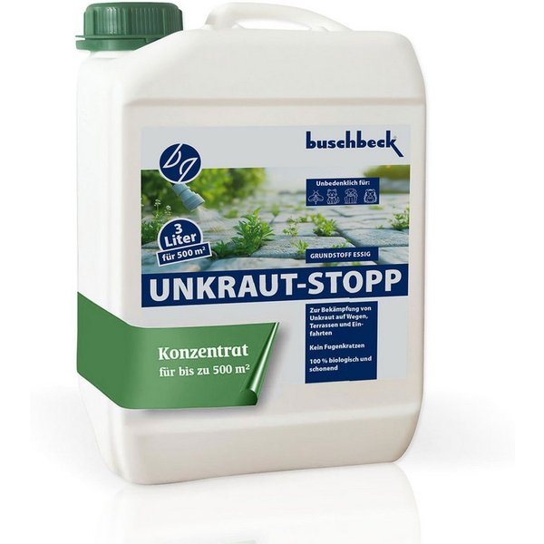 Rohrschneider Unkrautbekämpfungsmittel Buschbeck Unkraut-Stopp – natürlicher Unkrautvernichter bis 500 m²
