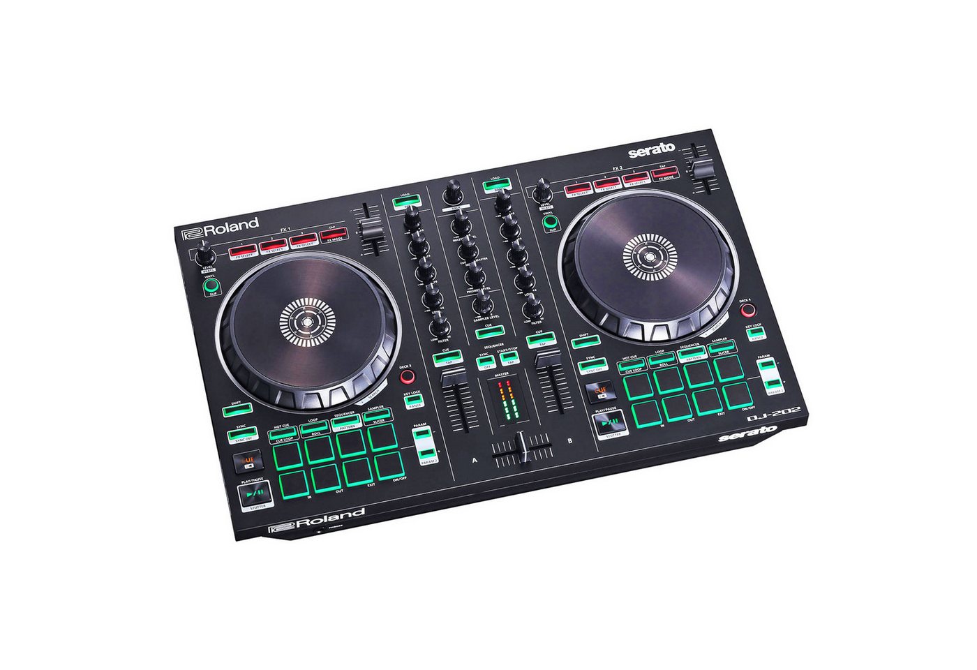 Roland Audio DJ Controller Roland DJ-202 2-Kanal 4-Deck USB-DJ-Controller, enthält Serato DJ Intro – Bild 5 von 5