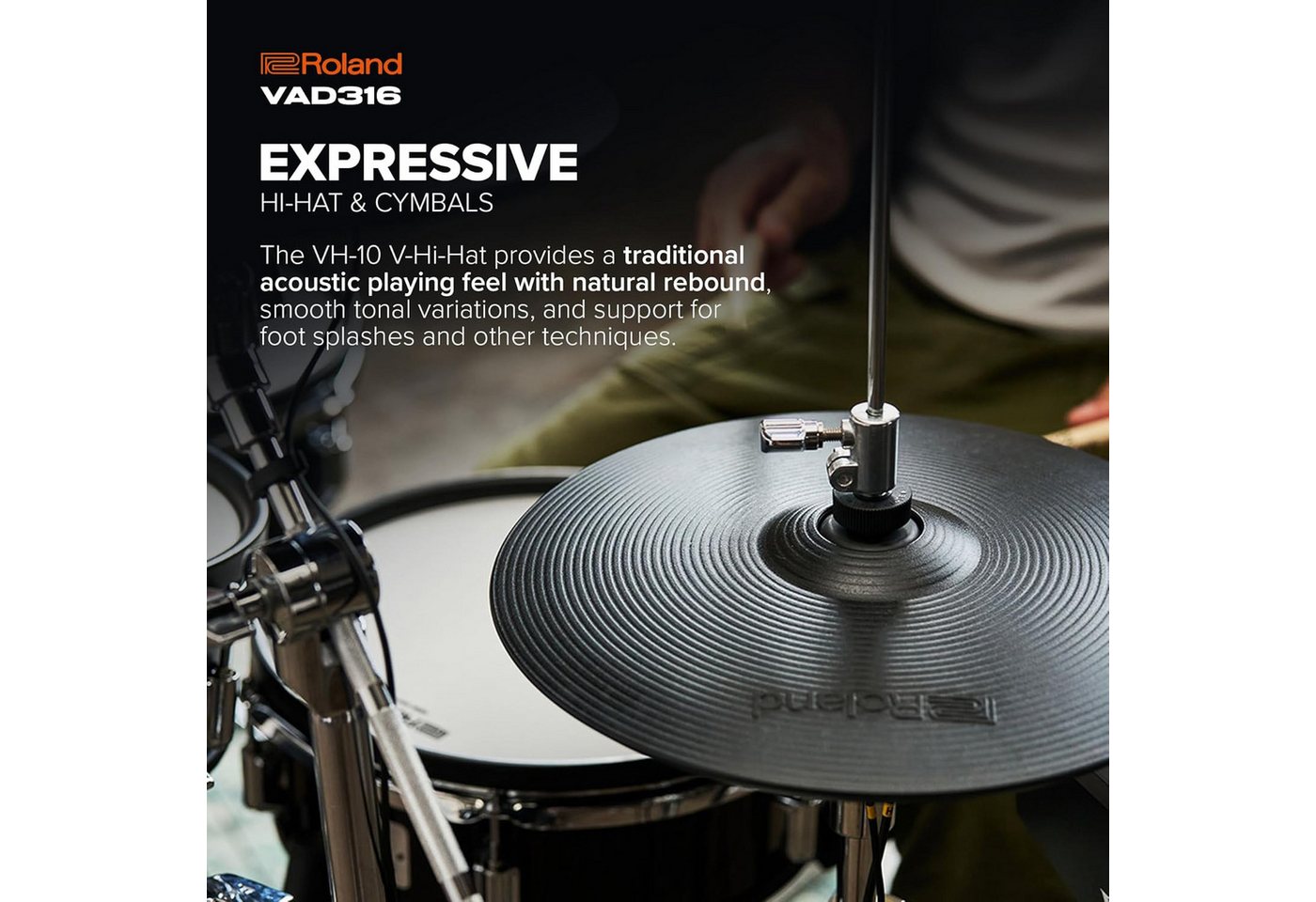 Roland Audio E-Drum Roland E-Drum VAD316 elektronisches Schlagzeug mit Hardware,E-Drum, elektronisch – Bild 5 von 5