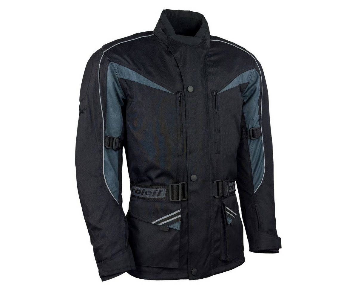 roleff Motorradjacke RO10003 - Schwarz/Grau, wasserdicht, atmungsaktiv & mit Protektoren auch in großen Größen, in verschiedenen Farben erhältlich – Bild 3 von 5