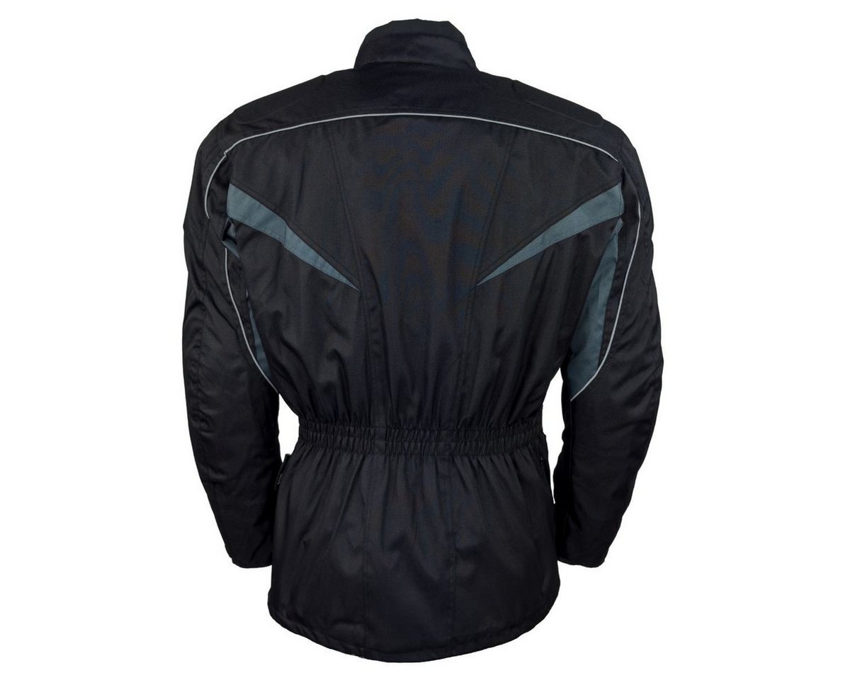 roleff Motorradjacke RO10003 - Schwarz/Grau, wasserdicht, atmungsaktiv & mit Protektoren auch in großen Größen, in verschiedenen Farben erhältlich – Bild 4 von 5