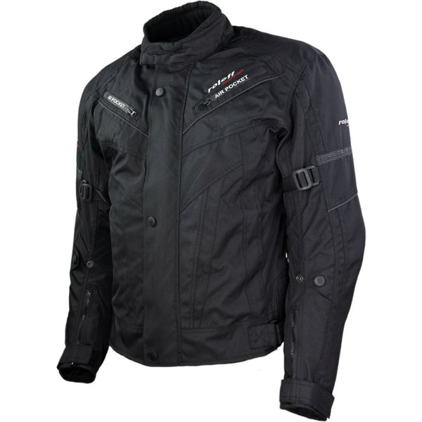 roleff Motorradjacke RO545 - Schwarz, wasserdicht, atmungsaktiv & mit Protektoren auch in großen Größen, in verschiedenen Farben erhältlich