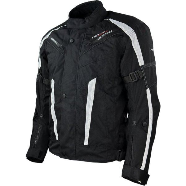 roleff Motorradjacke RO546 - Schwarz-Weiß, wasserdicht, atmungsaktiv & mit Protektoren auch in großen Größen, in verschiedenen Farben erhältlich