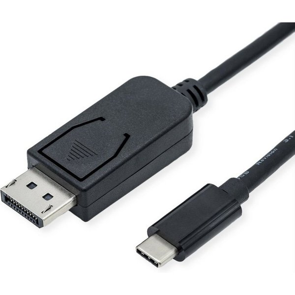 ROLINE USB Typ C - DisplayPort Adapterkabel, v1.4, ST/ST Audio- & Video-Adapter USB Typ C (USB-C) Männlich (Stecker) zu DisplayPort Männlich (Stecker), 100.0 cm