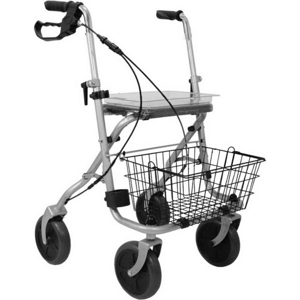 Drive Medical Rollator Drive Medical Rollator Migo 2G mit Korb, Tablett und Stockhalter, Zweifunktionsbremse, ergonomische Handgriffe, pannensichere Bereifung