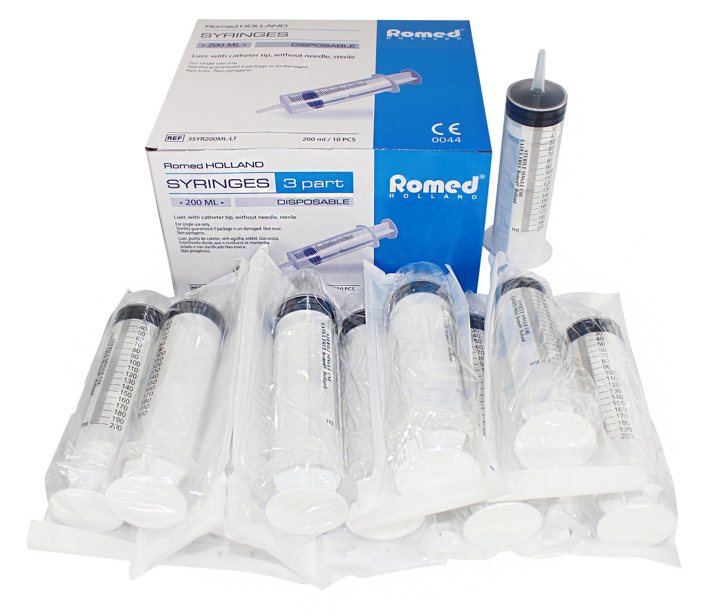 Romed Einwegspritze Wund- & Blasenspritze, 200 ml, 3-teilig, mit Luer-Ansatz, (10-St) – Bild 2 von 5