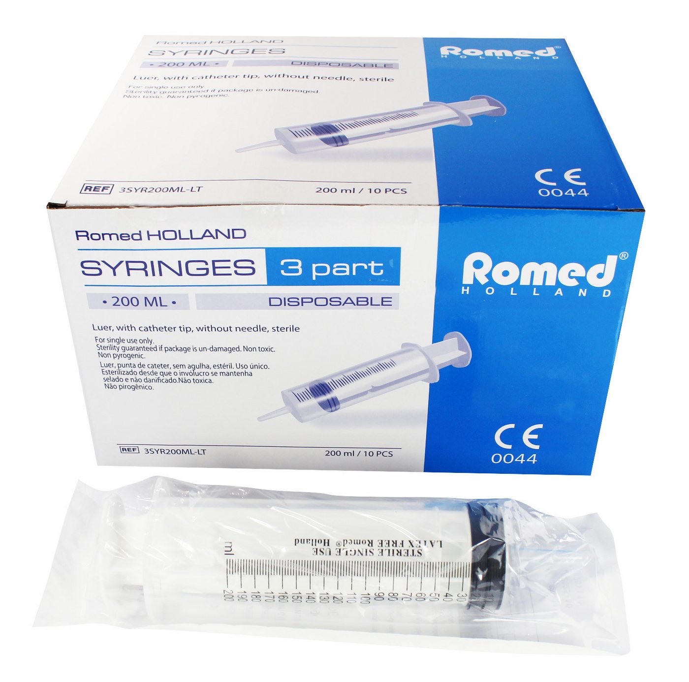 Romed Einwegspritze Wund- & Blasenspritze, 200 ml, 3-teilig, mit Luer-Ansatz, (10-St) – Bild 4 von 5