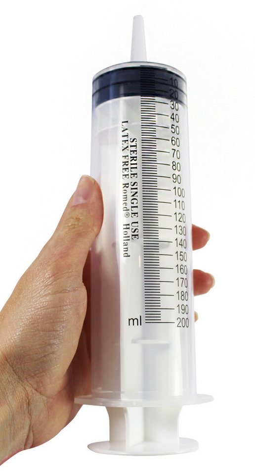 Romed Einwegspritze Wund- & Blasenspritze, 200 ml, 3-teilig, mit Luer-Ansatz, (1-St) – Bild 3 von 4