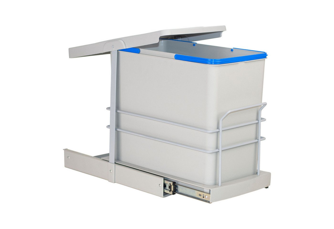 Roomart Einbaumülleimer Einbau-Mülleimer Küche ausziehbar 24L Mülleimersystem Unterschrank, 24L Einbau-Mülleimer, Unterschrank, manuell ausziehbar, in 2 Farben – Bild 3 von 5