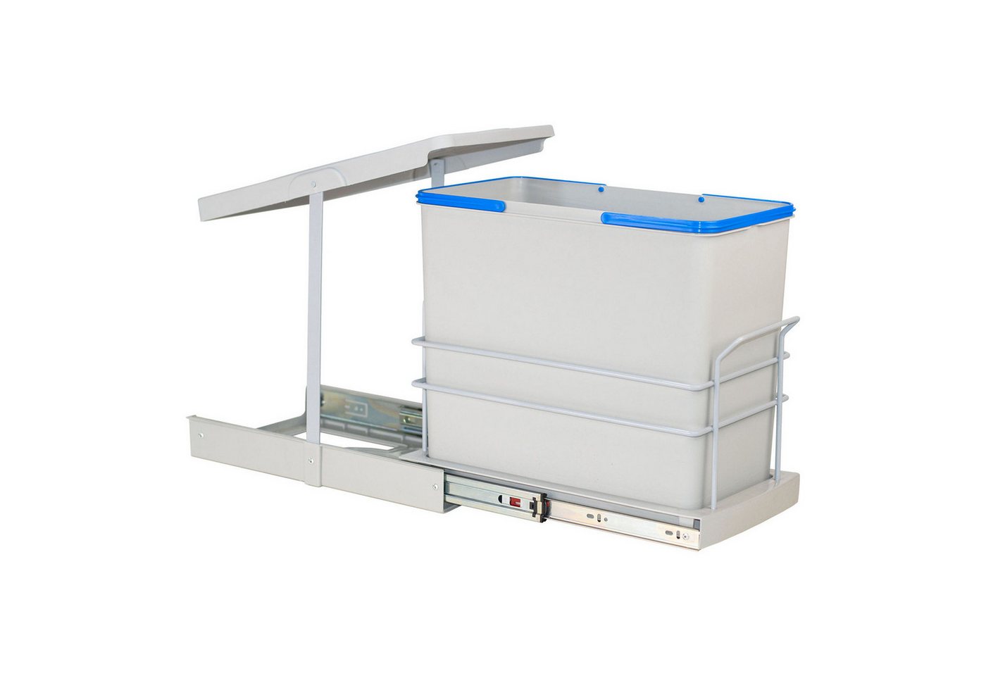 Roomart Einbaumülleimer Einbau-Mülleimer Küche ausziehbar 24L Mülleimersystem Unterschrank, 24L Einbau-Mülleimer, Unterschrank, manuell ausziehbar, in 2 Farben – Bild 5 von 5