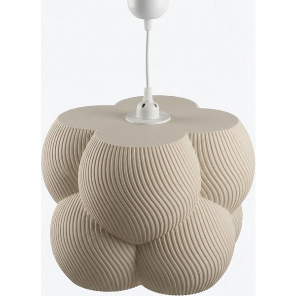 Roomberry Lampenschirm Bubble Hängelampe Pendelleuchte E27 rund, weiß beige rosa lila grau 25-35cm