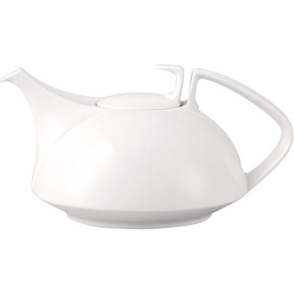 Rosenthal Teekanne Teekanne 0,6 l TAC Gropius Weiß, 0.60 l, (1-St), Kanne, Servierkanne, Porzellan, weiß, mikrow.- & spülm.sicher, Bauhaus