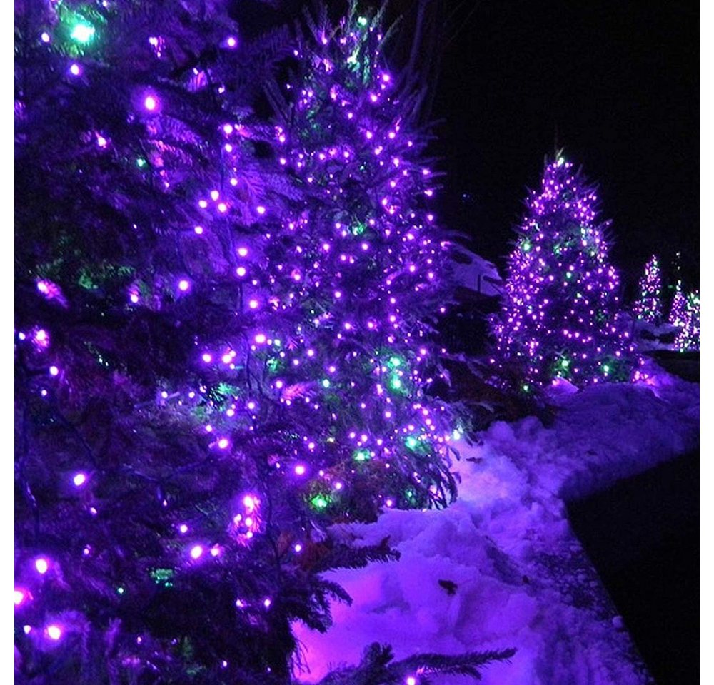 Rosnek LED-Lichterkette 10-100M, 8 Modi, für Weihnachten Party Urlaub, Hochzeit Deko, Blau Rot Grün Rosa Lila – Bild 2 von 5