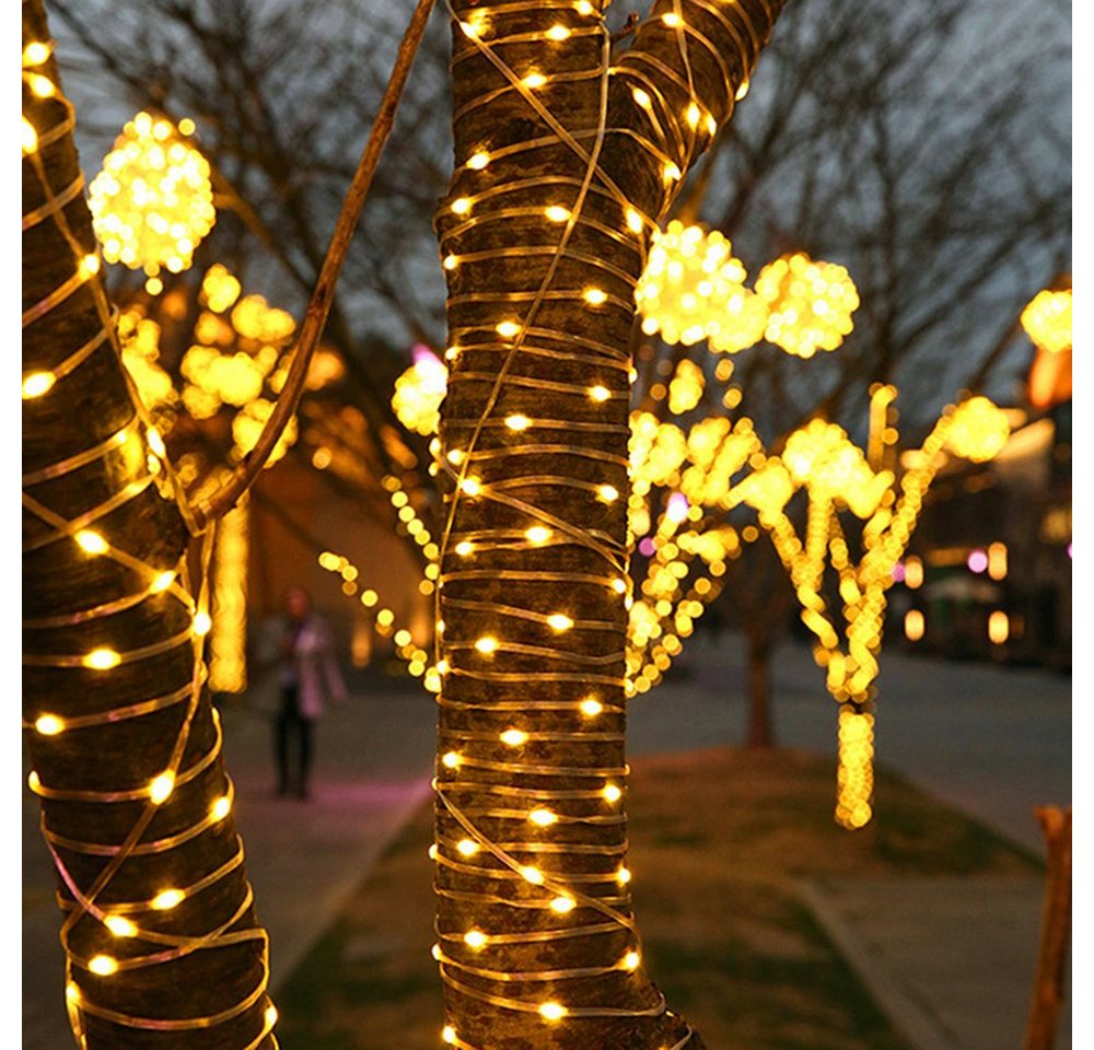 Rosnek LED-Lichterkette 20M-100M,Beleuchtung Lichterschlauch, Party Garten weihnachten Deko, 8 Modi, Speicherfunktion – Bild 3 von 5
