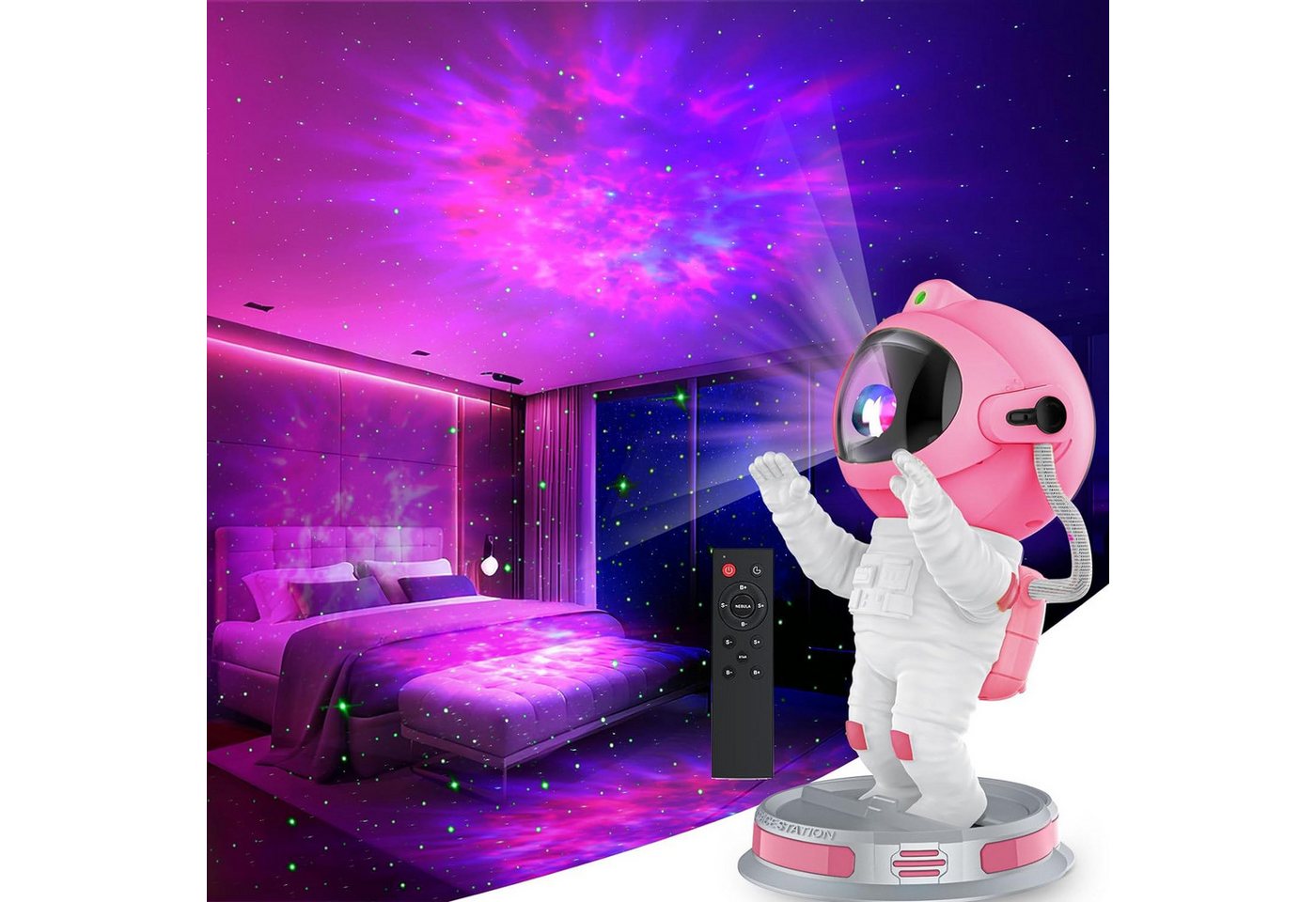 Rosnek LED Nachtlicht Upgraded, Timer, LED-Sternenhimmel für Baby Kinder Erwachsene, LED, 360° verstellbar – Bild 5 von 5