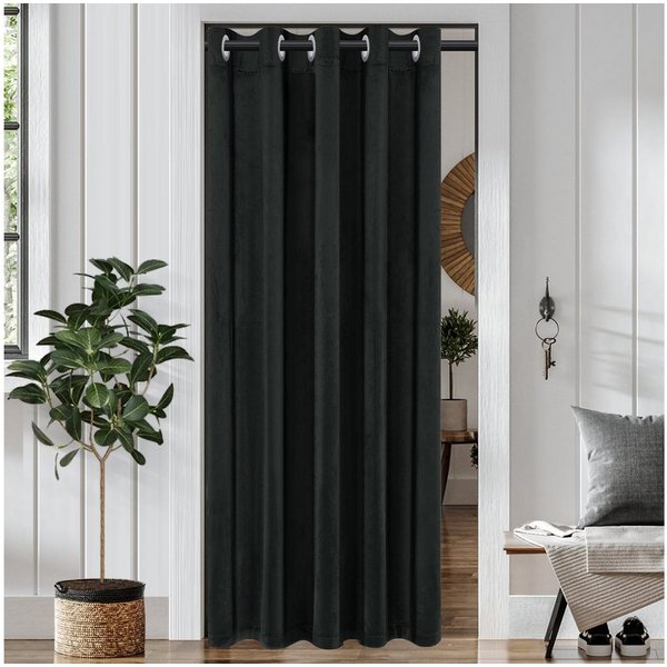 Rosnek Türvorhang Samt, Ösen, für Kleiderschrank Treppe Küche Deko (1 St), Ösen, blickdicht, H×B: 203×87, 203×107, 203×132