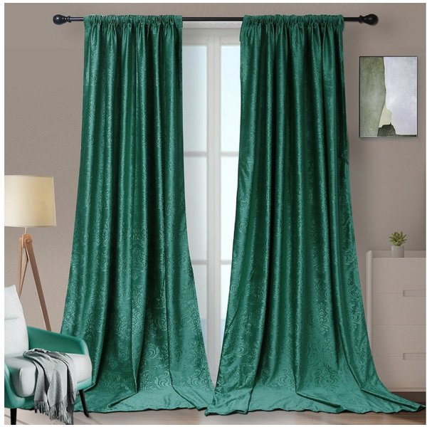 Rosnek Vorhang Luxus, Marokko Crushed Samt, für Schlafzimmer Wohnzimmer Deko (2 St), H×B:183×132,213×132,244×132