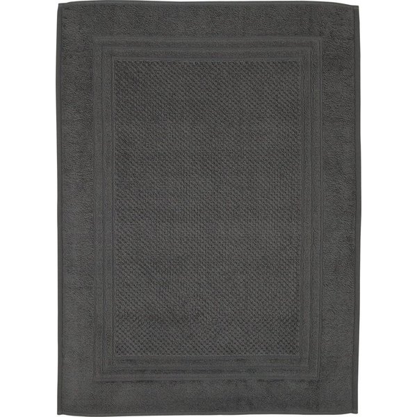 ROSS Duschmatte Unifond, Höhe 1 mm, strapazierfähig, fußbodenheizungsgeeignet, Baumwolle, rechteckig, Uni mit Bordüre, Badezimmerteppich, waschbar