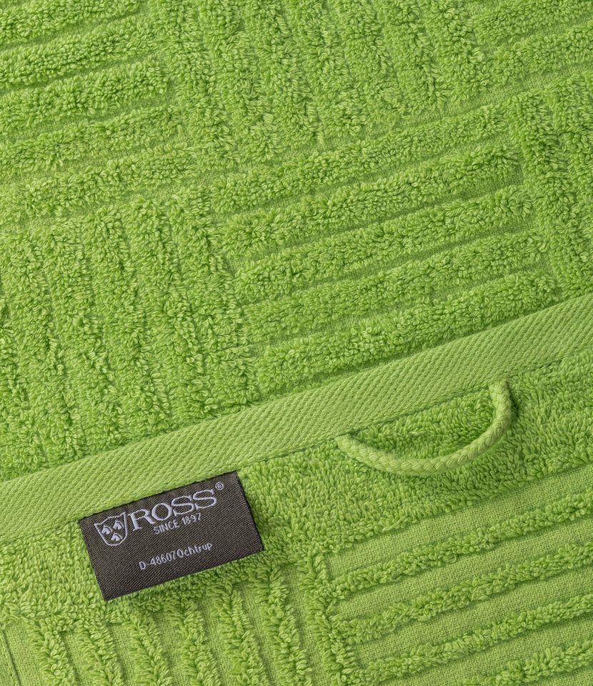 ROSS Duschtuch CARRE, Frottier (Packung, 1-St), 100% Baumwolle, Rippenstruktur, große Farbauswahl – Bild 2 von 3