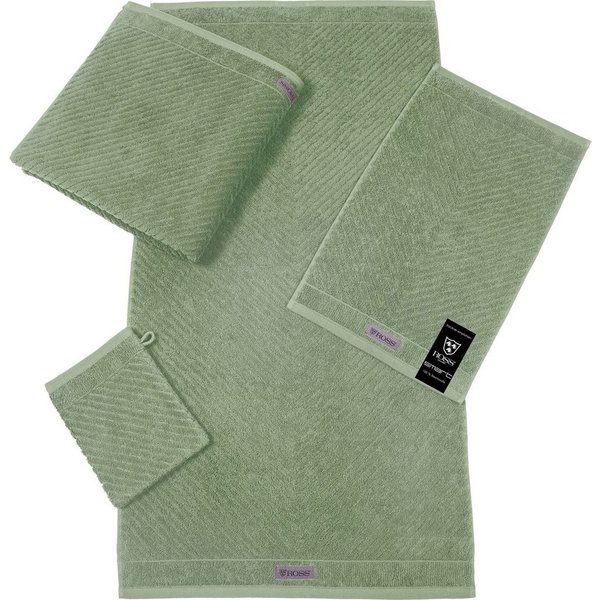 ROSS Gästehandtuch Smart, Frottier (6-St), Uni-Rippe mit Velourslabel