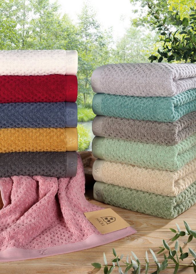 ROSS Gästehandtücher Harmony, Frottier (Packung, 6-St), 100 % Baumwolle, Hoch Tief Struktur, viele Farben – Bild 3 von 4