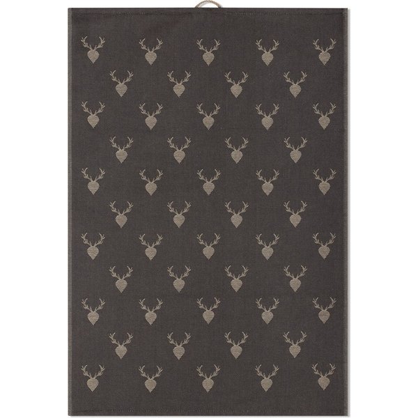 ROSS Geschirrtuch 2er-Set Hirsch + Hirsch, allover, (Set, 2-tlg., 2er-Set)