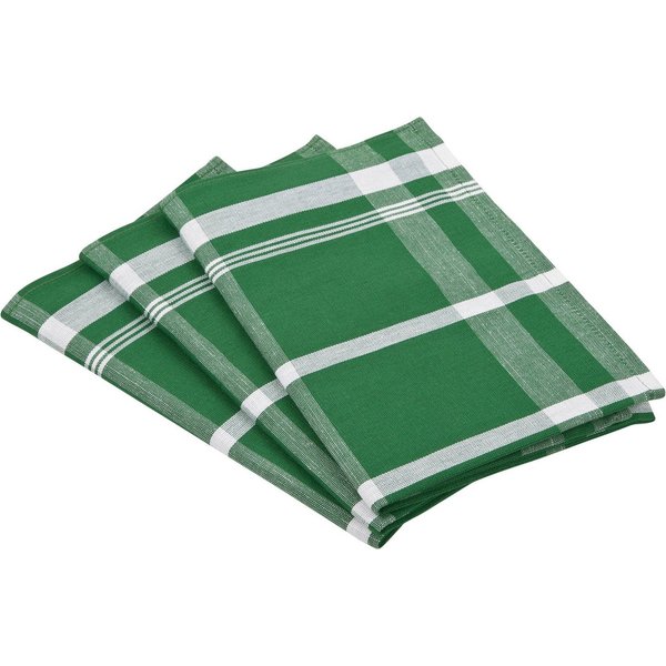ROSS Geschirrtuch Exclusiv, (Set, 3-tlg), Blockkaro, 50% Baumwolle, 50% Leinen, 50x70 cm
