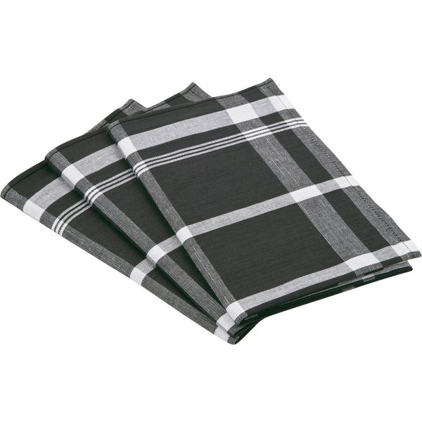 ROSS Geschirrtuch Exclusiv, (Set, 3-tlg), Blockkaro, 50% Baumwolle, 50% Leinen, 50x70 cm