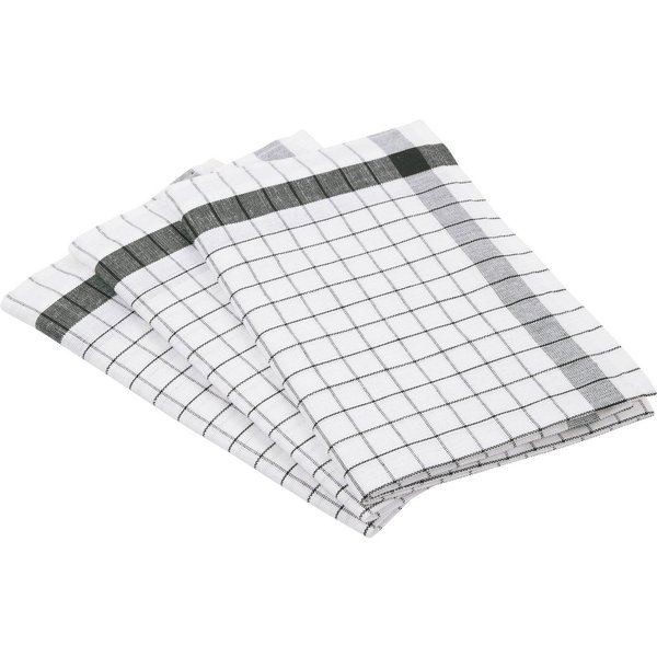 ROSS Geschirrtuch Exclusiv, (Set, 3-tlg), Karofond, 50% Baumwolle, 50% Leinen, 50x70 cm