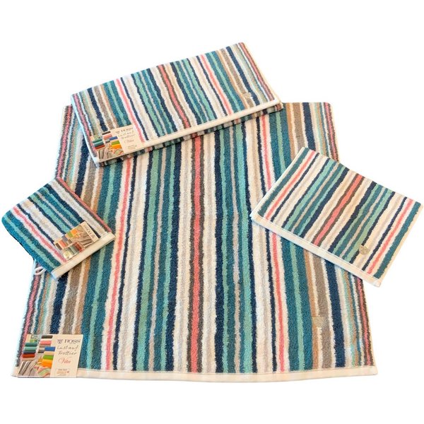 ROSS Handtuch Multicolor, Frottier (2-St), mit Streifen und gesticktem ROSS-Emblem